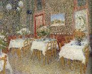 Vincent Van Gogh Interieur of a restaurant oil painting reproduction